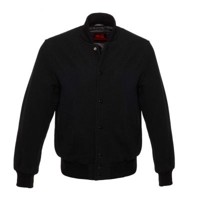 Varsity Classic jacket Solid Black-White trims